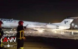 Máy bay chở 100 khách bốc cháy khi hạ cánh ở Iran