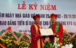 Trường ĐH Đà Lạt trao bằng tiến sĩ danh dự cho nguyên thủ tướng Hàn Quốc