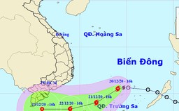 Bão số 14 gây gió mạnh, sóng cao 5 - 7 m trên Biển Đông