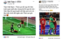 Mạng xã hội ngập tràn tình cảm cho Văn Lâm, Văn Hậu trận chiến với Thái Lan