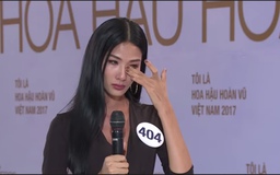 Hoàng Thùy bật khóc khi bị chất vấn tại 'Hoa hậu Hoàn vũ Việt Nam'