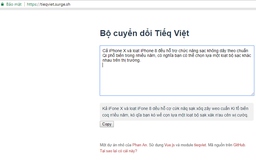 Xuất hiện công cụ chuyển đổi 'Tiếng Việt' thành 'Tiếq Việt'
