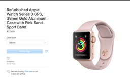 Apple bổ sung Apple Watch Series 3 vào cửa hàng thiết bị tân trang