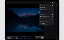 Lightroom cho phép gửi ảnh trực tiếp sang Photoshop trên iPad