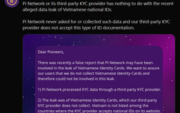Pi Network phủ nhận liên quan 17 GB dữ liệu rò rỉ tại Việt Nam