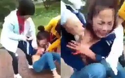 Một nữ sinh cấp 3 bị vây đánh, lột áo giữa ban ngày