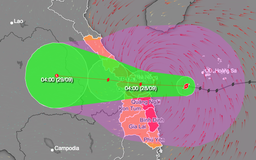 Tin bão khẩn cấp: Bão Noru đi 20-25 km/giờ hướng nhanh vào Trung Trung bộ