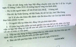 Bệnh nhi tử vong đáng tiếc: Sở Y tế yêu cầu làm rõ trách nhiệm các cá nhân