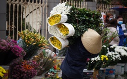 Nhọc nhằn chợ hoa ngày tết