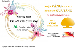 Tri ân khách hàng: 10 năm đồng hành cùng Cathay, tham gia ngay nhận quà liền tay