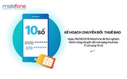 MobiFone sẵn sàng chuyển đổi đầu số thuê bao 11 số sang 10 số