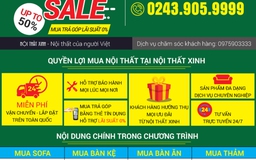 Ghế sofa khuyến mãi lên đến 50% và nhiều nội thất từ Nội Thất Xinh