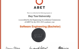 ĐH Duy Tân có thêm Chương trình Công nghệ/Kỹ thuật phần mềm đạt ABET