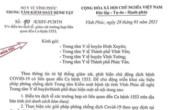 Vĩnh Phúc có 7 trường hợp liên quan tới bệnh nhân 1553