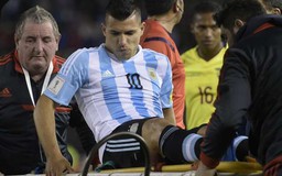 Aguero khóc khi bị chấn thương trong trận Argentina thua Ecuador