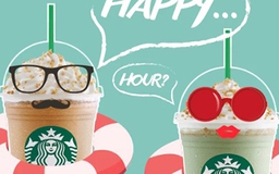 Ưu đãi "Mua 1 tặng 1" dành cho các món Frappuccino Mùa hè trong khung giờ [14h - 16h] tại Starbucks