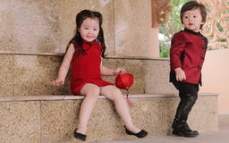 Hai con Elly Trần đáng yêu trong bộ ảnh Trung thu