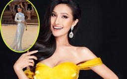 Hoài Sa diện áo dài trắng trong ngày đầu dự thi Miss International Queen