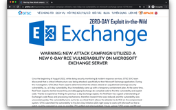 Cảnh báo lỗi Zero-Day trong Microsoft Exchange