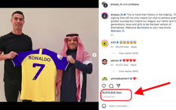 Cristiano Ronaldo 'rót' gần 2 triệu theo dõi trang Instagram cho Al-Nassr