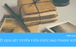 Báo Thanh Niên thông báo Kết quả xét tuyển viên chức năm 2019