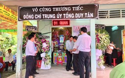 Nghẹn ngào viếng trung úy công an tử vong khi truy bắt tội phạm