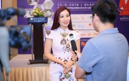Hoa khôi Nguyễn Thu Hương truyền cảm hứng cho các vận động viên