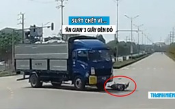 Nam thanh niên lái xe máy suýt mất mạng vì ‘ăn gian’ 3 giây đèn đỏ