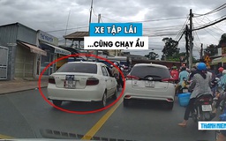 Xe tập lái cũng vượt ẩu, chạy ngược chiều: Dân mạng phẫn nộ