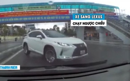 Xe sang Lexus chạy ngược chiều nguy hiểm: Dân mạng phẫn nộ