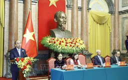 Chủ tịch nước Nguyễn Xuân Phúc tiếp đại biểu dự Đại hội 22 Hội đồng Hòa bình thế giới