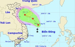 Áp thấp nhiệt đới trên Biển Đông giật cấp 8