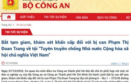 Công an Hà Nội bắt giữ Phạm Thị Đoan Trang tại TP.HCM