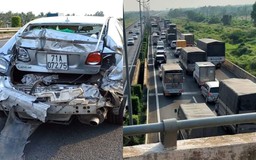 Tai nạn trên cao tốc TP.HCM - Trung Lương, giao thông ùn tắc hơn 8 km