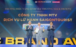 Lữ hành Saigontourist nhận giải Thương hiệu Vàng lĩnh vực thương mại - dịch vụ TP.HCM
