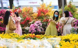 TP.HCM đầy không khí Tết: Người dân thích thú check-in khắp chợ hoa