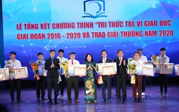 Vinh danh 15 công trình, sáng kiến 'Tri thức trẻ vì giáo dục' năm 2020