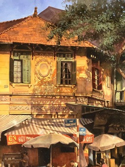 Giải phóng thủ đô ngắm họa sĩ Sài Gòn vẽ phố cổ Hà Nội