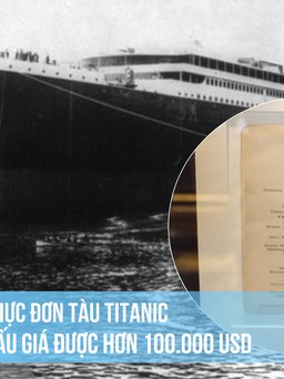 Thực đơn tàu Titanic đấu giá được hơn 100.000 USD