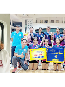 Đội tuyển nữ bóng chuyền ĐH Duy Tân là Á quân toàn quốc 2023