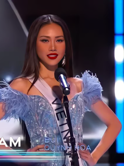 Bùi Quỳnh Hoa trình diễn tự tin tại bán kết Miss Universe 2023