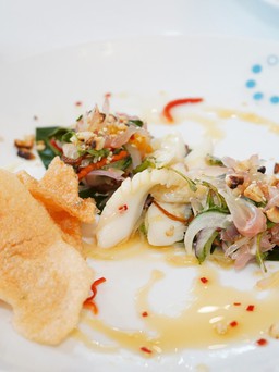 Gỏi bưởi An Giang - mực đại dương đoạt giải nhất cuộc thi đầu bếp quốc tế