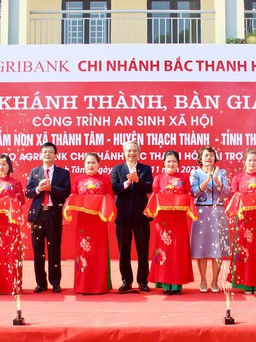 Agribank Bắc Thanh Hóa bàn giao trường học 7 tỉ đồng cho học sinh vùng khó khăn