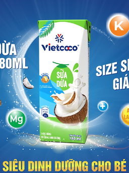 Vietcoco ra mắt Sữa dừa tiệt trùng diện mạo mới hộp 180ml