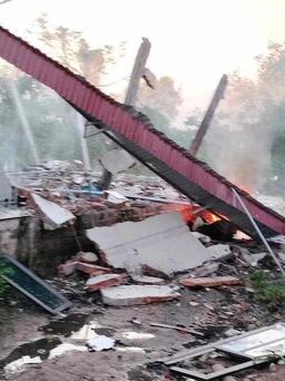 Ninh Bình: Vụ nổ lớn làm sập một phần căn nhà, ít nhất một người tử vong