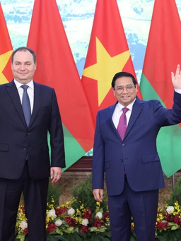 Thủ tướng Phạm Minh Chính chủ trì lễ đón và hội đàm với Thủ tướng Belarus