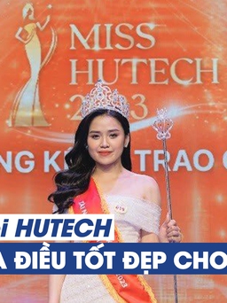 Cô sinh viên năm nhất 'vỡ òa cảm xúc' khi thành hoa khôi HUTECH 2023