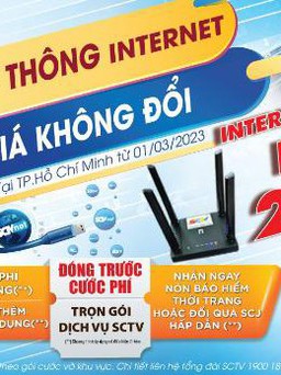 SCTV tăng băng thông Internet, giá không đổi
