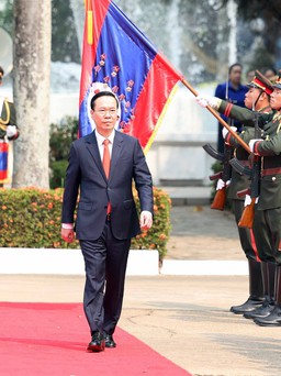 Chủ tịch nước Võ Văn Thưởng bắt đầu chuyến thăm chính thức Lào