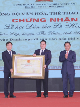 Lễ hội đền thờ Lê Hoàn là Di sản văn hóa phi vật thể quốc gia